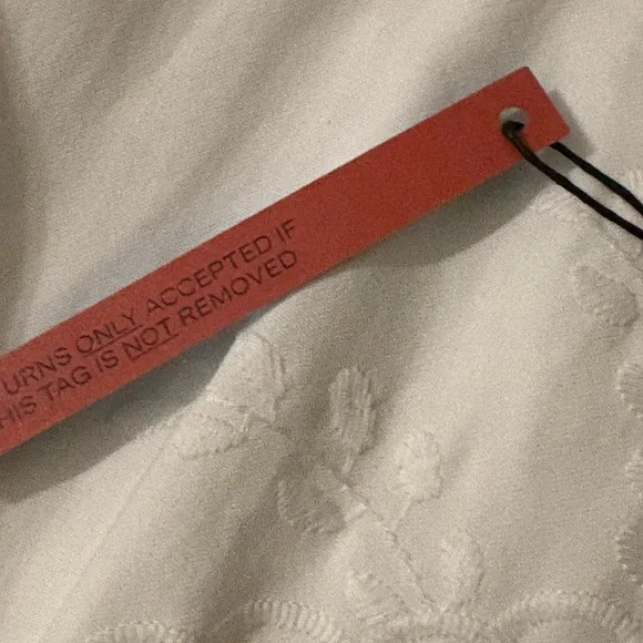 NWT Hunter Bell Womens Marley White Lace Embroidered Flutter Sleeve Sun Dress 8 - Picture 12 of 13